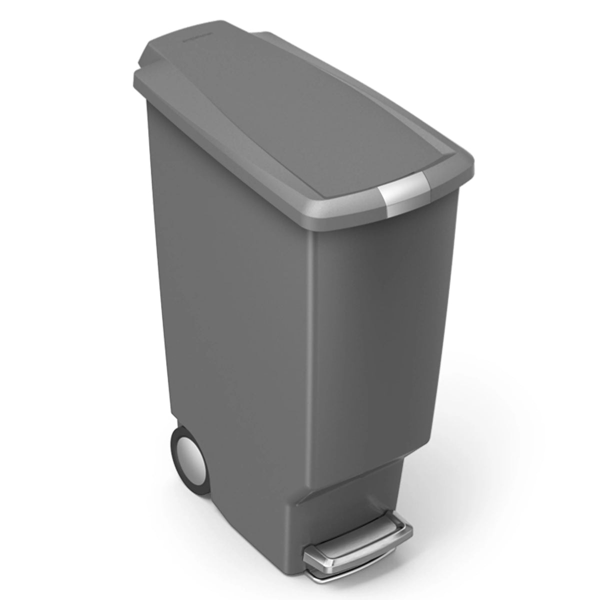 Black Plastic Slim Kitchen Step Trash Can B109