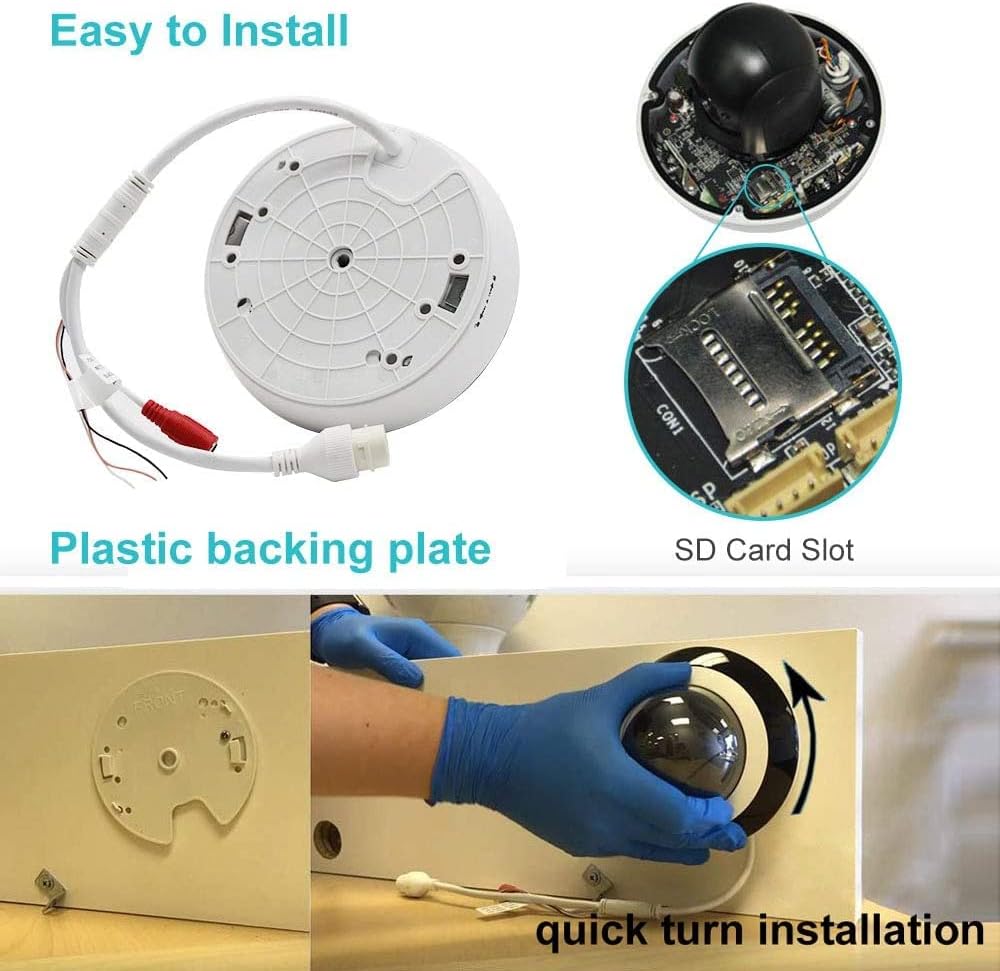 4.0MP POE IP PTZ Dome Camera with Audio, Alarm, Pan & Tilt A3404