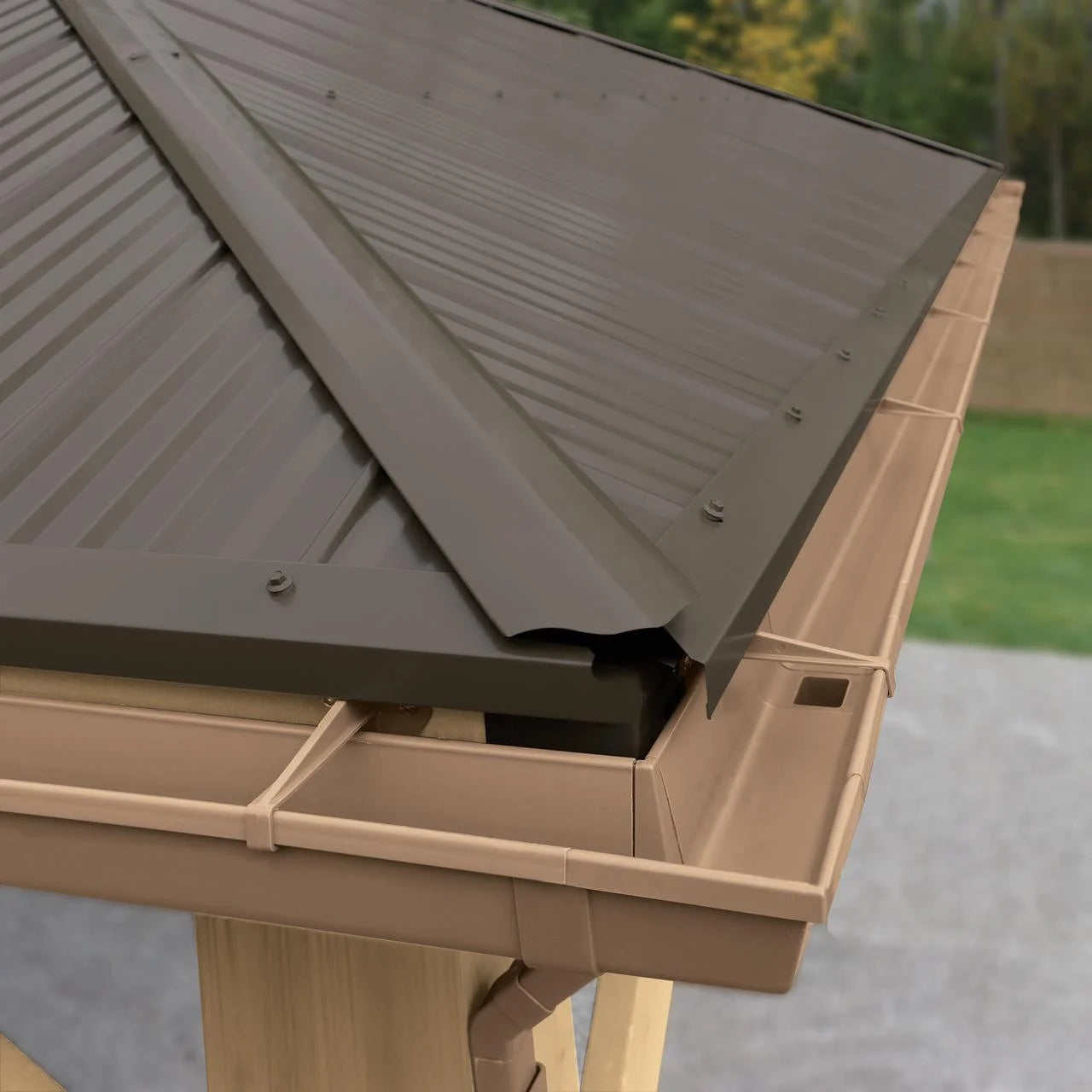 Beige Rain Gutter Kit for 10' x 12' Meridian Gazebo G670501