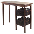 Antique Walnut Breakfast Table with 2 Baskets D859884