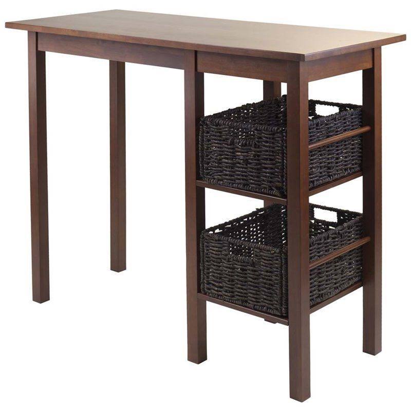 Antique Walnut Breakfast Table with 2 Baskets D859884