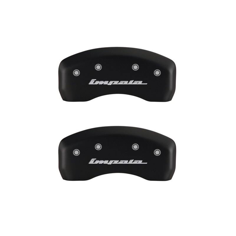 4 Caliper Covers Red Finish Silver D466