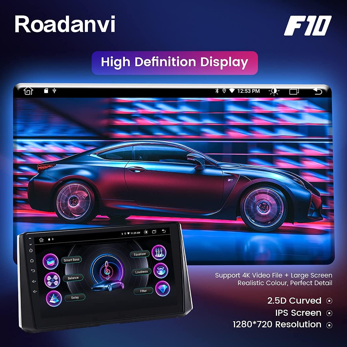 Car Stereo Radio with Carplay Android Auto Bluetooth Touch Screen B155069