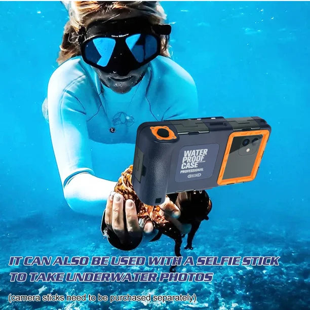 Waterproof Protective Case for Phones Up to 6.9 Inch with Lanyard I523543