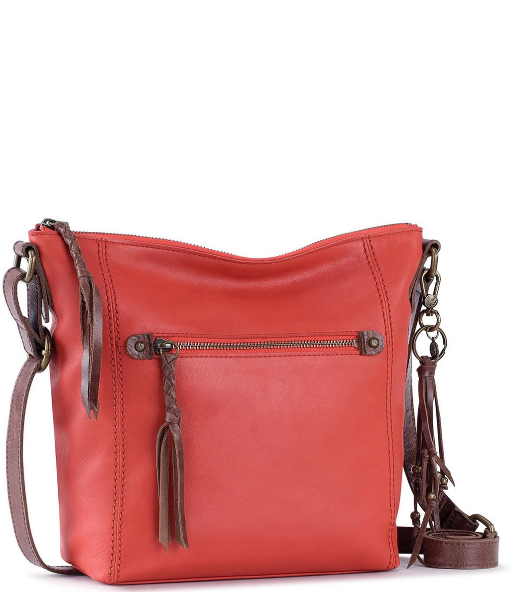 Dusty Coral Leather Crossbody D345