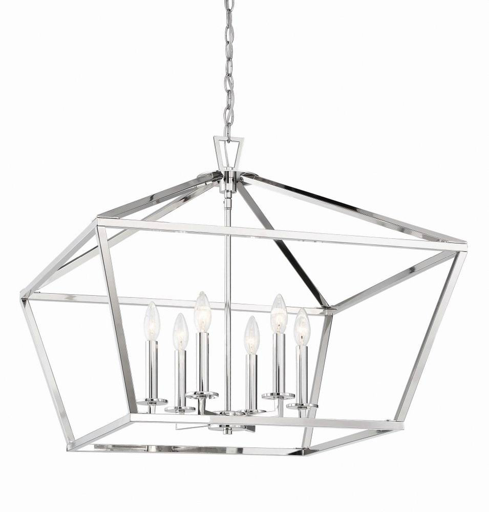 6 Light Satin Nickel Lantern W493628
