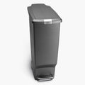 Black Plastic Slim Kitchen Step Trash Can B109