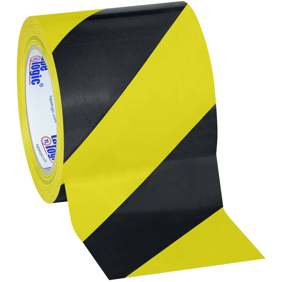 Black/Yellow Striped Vinyl Safety Tape, 12/Case J187