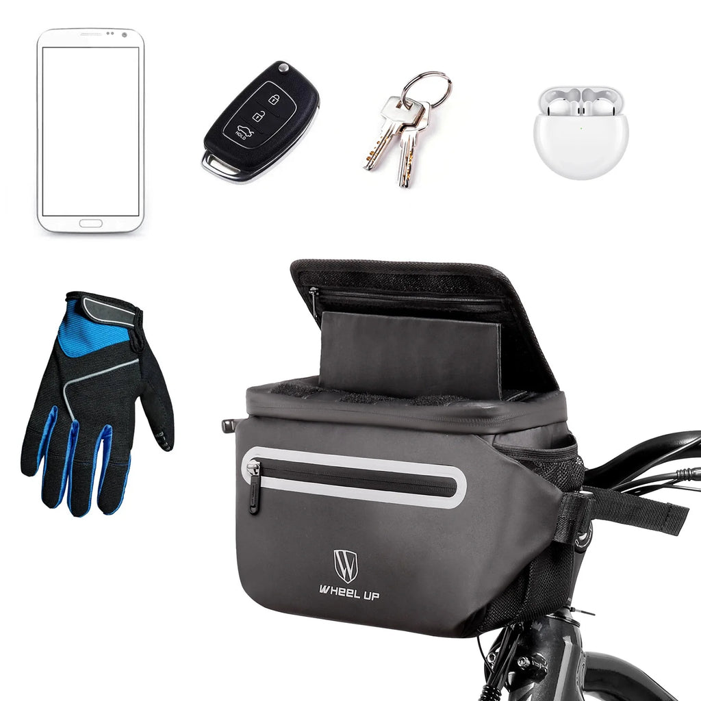Handlebar Storage Pouch with Touchscreen Phone Holder P9289
