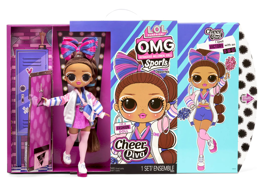 Cheerleading Fashion Doll With 20 Surprises To Unbox W753109