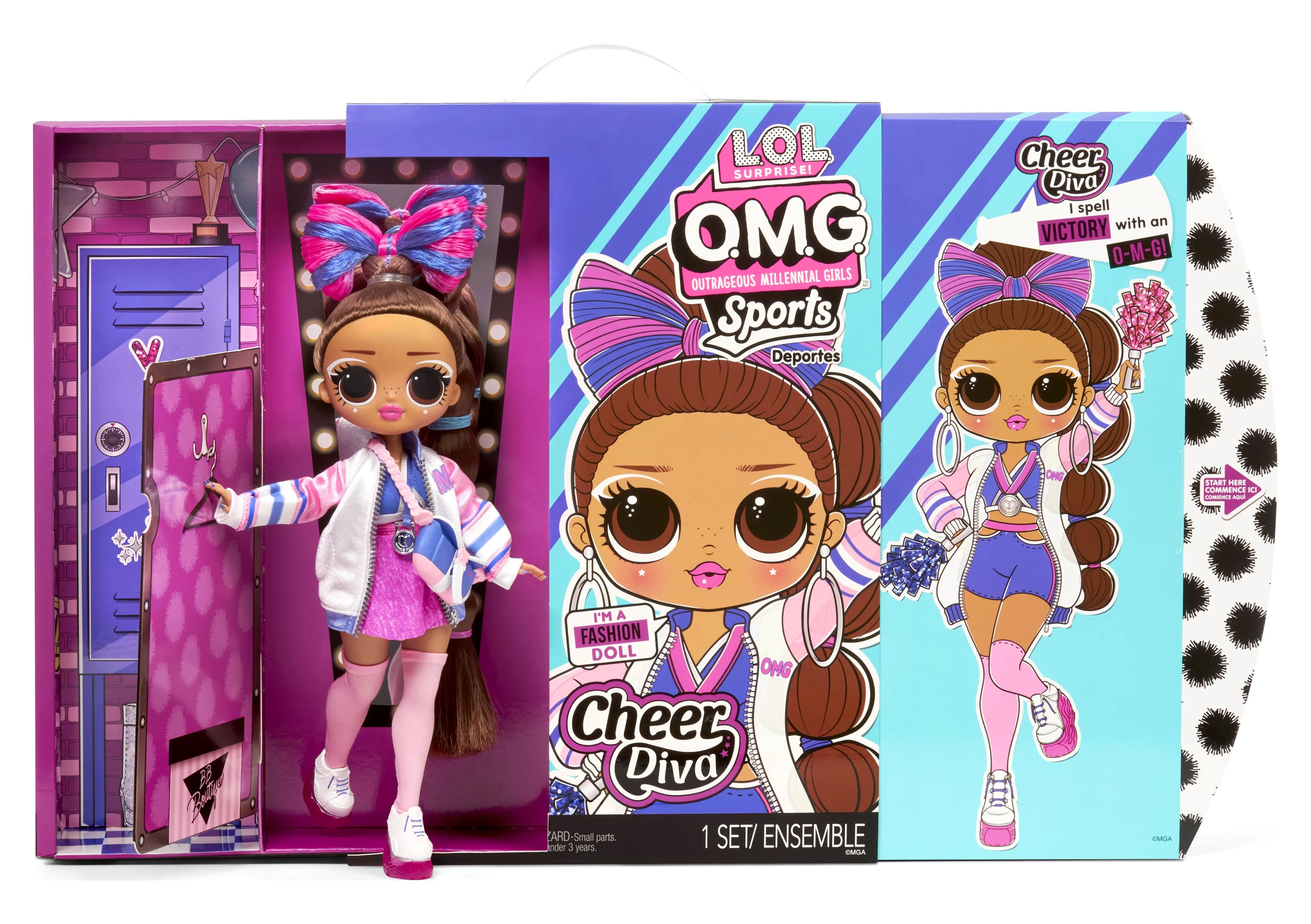 Cheerleading Fashion Doll With 20 Surprises To Unbox W753109