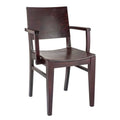 Danish Arm Chair Dark Mahogany Low Back Dining Height P319842