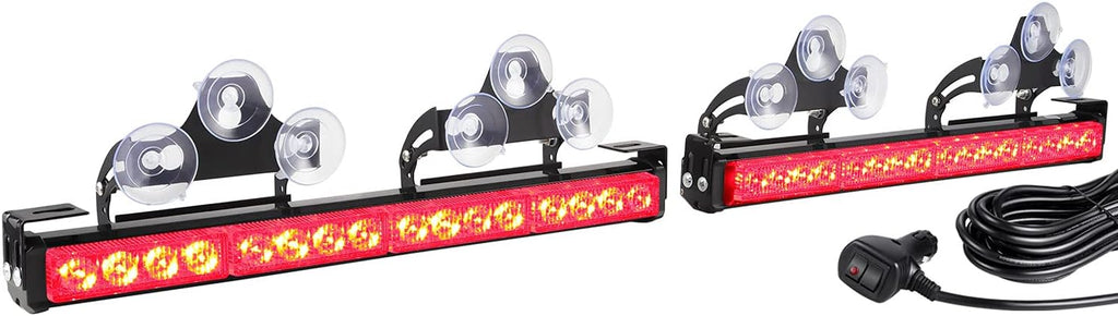 2 in 1 Blue LED Traffic Advisor Strobe Light Bar Pack of 2 D159626