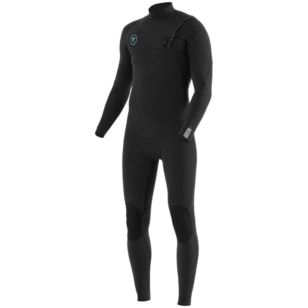 Black 4-3 Full Chest Zip V4132