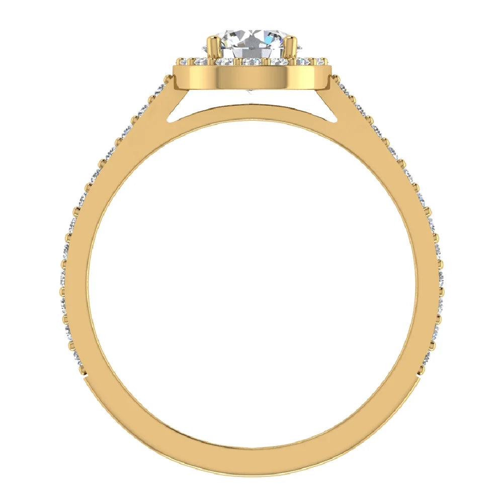 14K Gold Diamond Engagement Ring 1.15 Carat Total Weight K4475