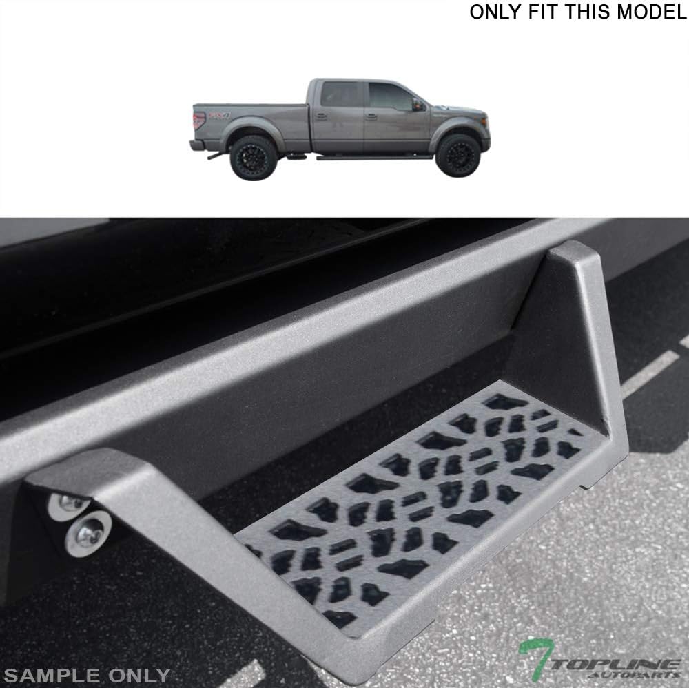 Matte Black Steel Modular Drop Step Side Nerf Bars F248
