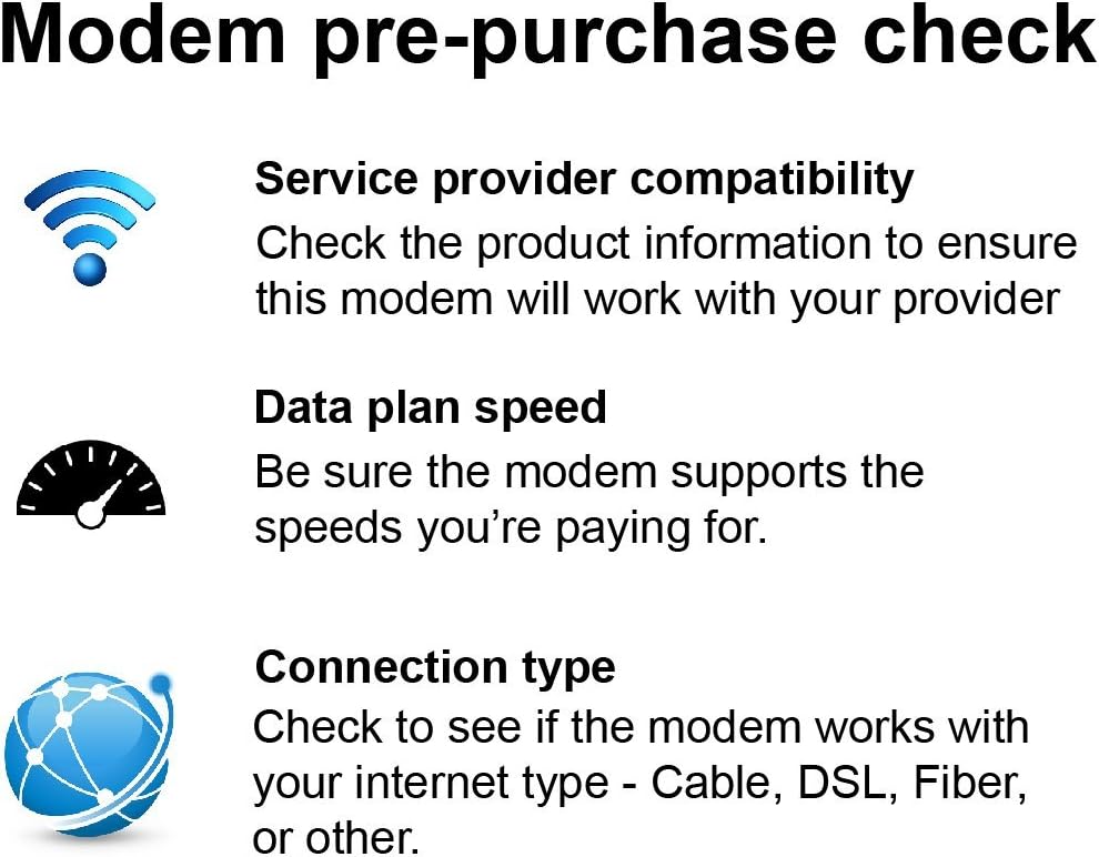 AC1900 DOCSIS 3.0 WiFi Cable Modem Router Combo (Renewed) X88753