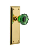Polished Brass Crystal Glass Door Knob W836161