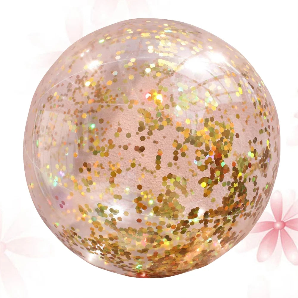 Transparent Glitter Round Inflatable Ball H106